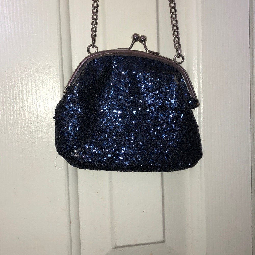 Glitter deep blue bag